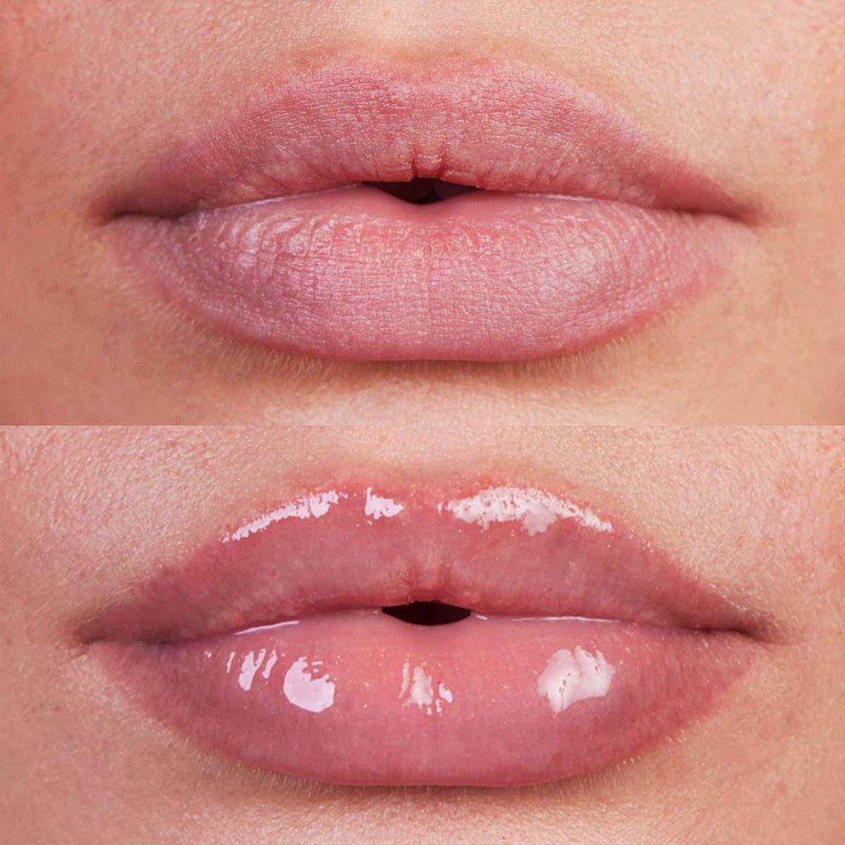 Comparaison avant et après la routine The Lip Care Duo inoé