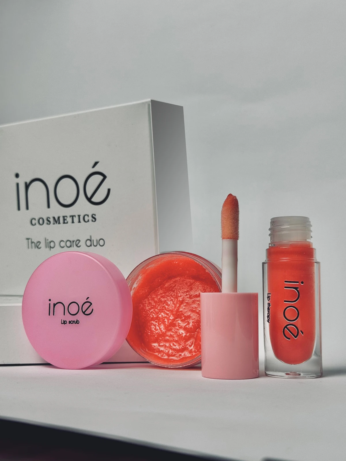 Coffret The Lip Care Duo inoé avec soin et gommage